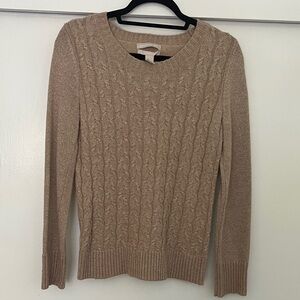 Banana Republic Cable Knit Sweater in Tan